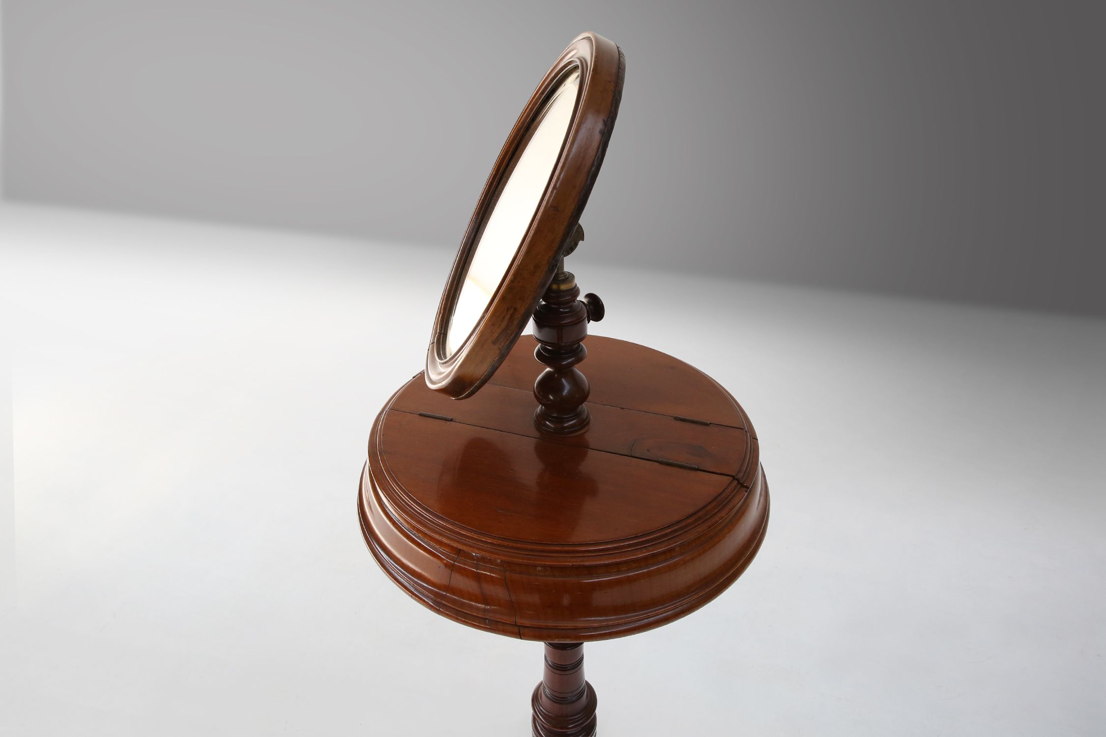 Romantic Make‑Up Mirror with Side Storage, France 1850sthumbnail